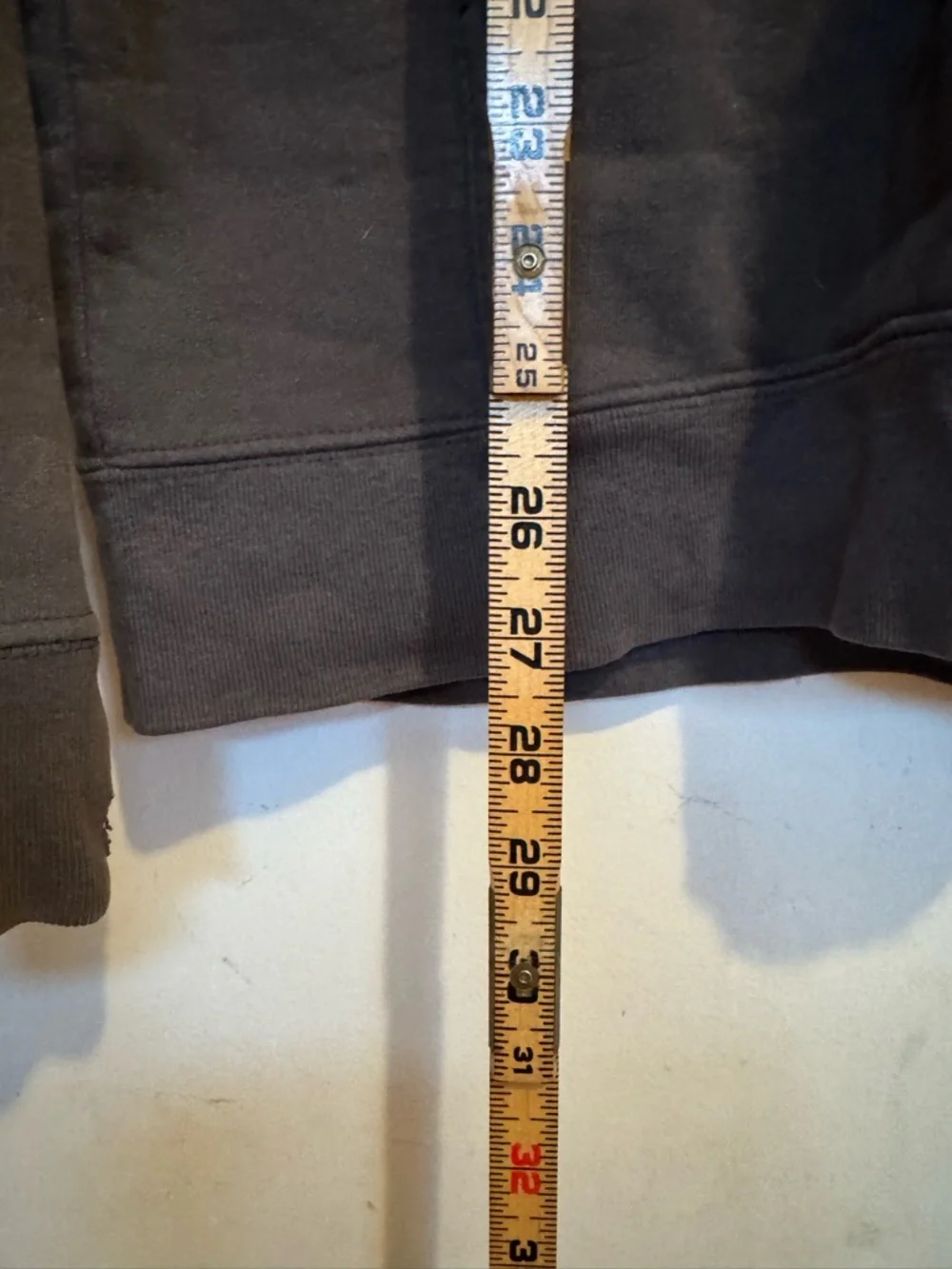 The North Face Gray Zip-Up Hoodie with Navy Logo